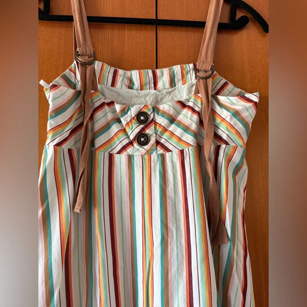 Anthropologie Maeve Square Neck Striped Midi Dress - Picture 10 of 10